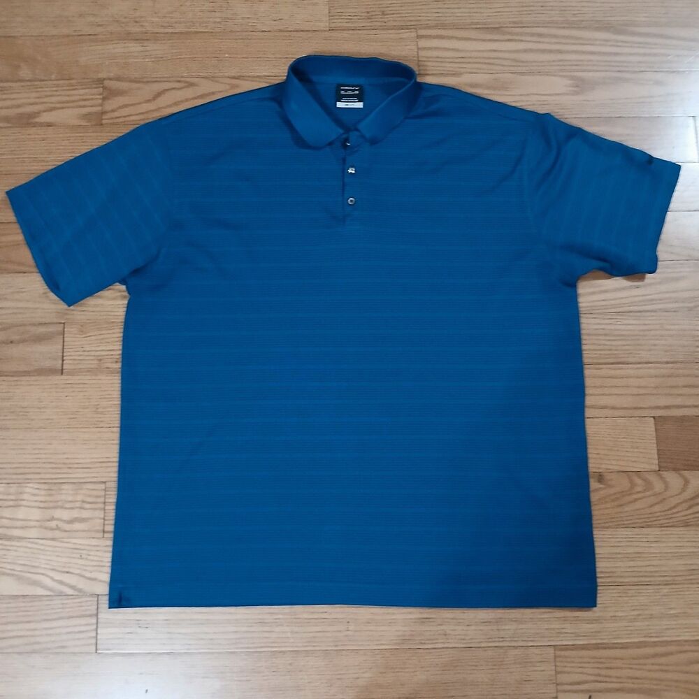 Nike Golf Polo Shirt Men's Size‎ XXL Blue Dri Fit Short Sleeve EUC